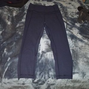 Navy Lululemon Pushing Limit crop